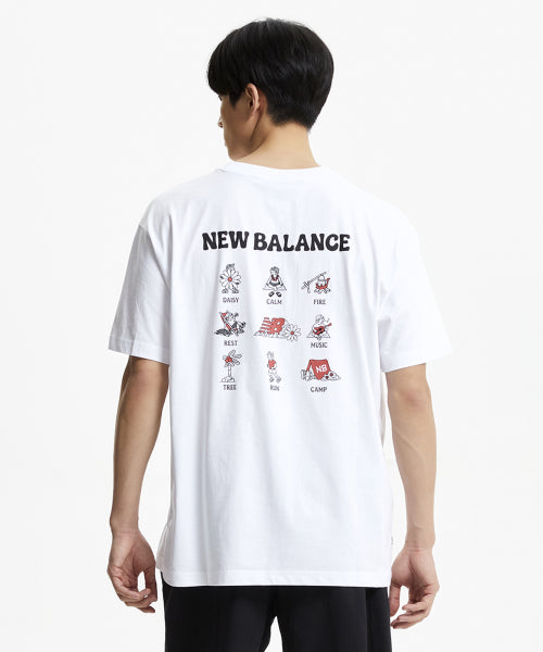 NBNEF31633 / UNI NB BOY 피크닉 컨텐츠 반팔티 (WHITE)