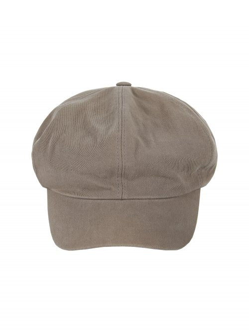 VARZAR Embroidered Newsboy Cap Light Khaki