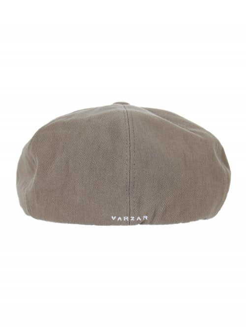 VARZAR Embroidered Newsboy Cap Light Khaki