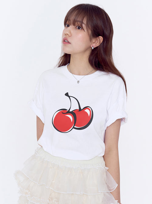Big Cherry T-Shirt [White]W
