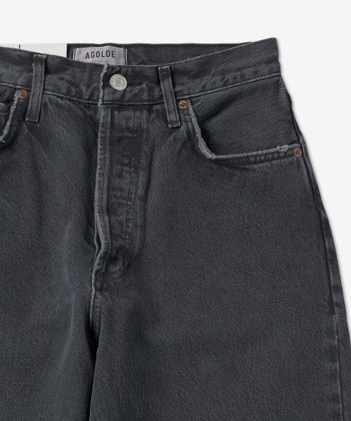 90S Pinch High Waist Crop Denim Pants - Black / A154B1207BLKTE