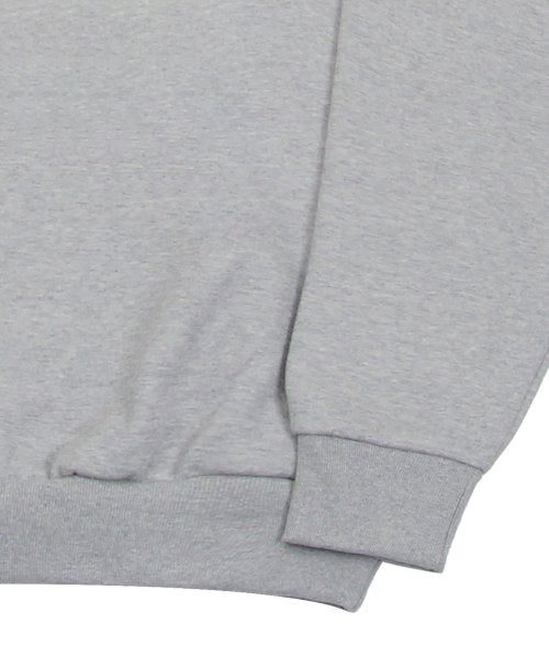 [UNISEX-P] Flower Dot Embroidery Collar Half Zip-up Man to Man_Gray