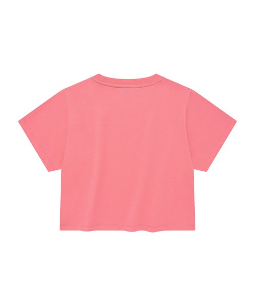 Heart Crop Short Sleeve T-Shirt (Light Pink)