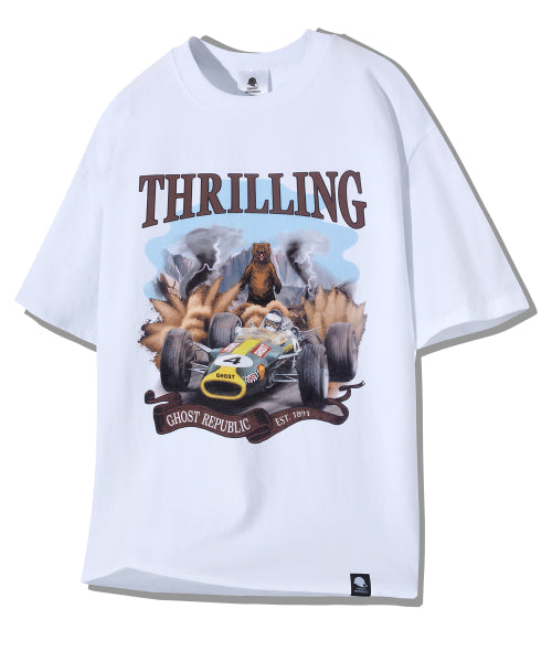 THRILLING 빈티지 프린팅 오버핏 반팔티 GT-347