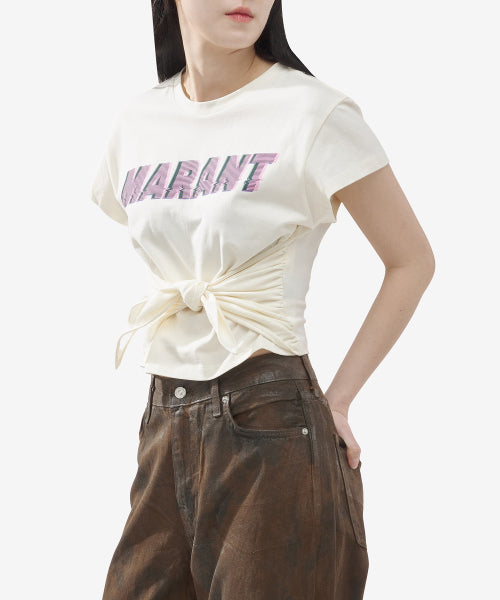 Jodia Short Sleeve T-Shirt - Ivory / TS0033FAA1N91E90VA 