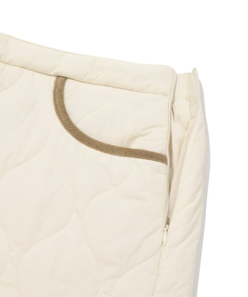 Women's Quilted Mini Skirt Ivory