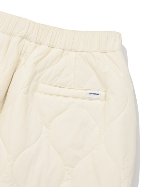 Women's Quilted Mini Skirt Ivory