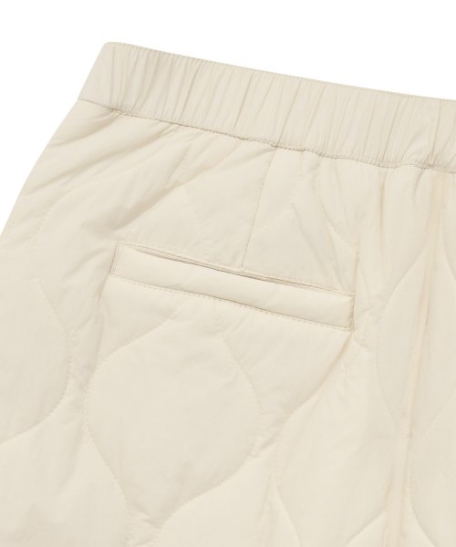 Women's Quilted Mini Skirt Ivory