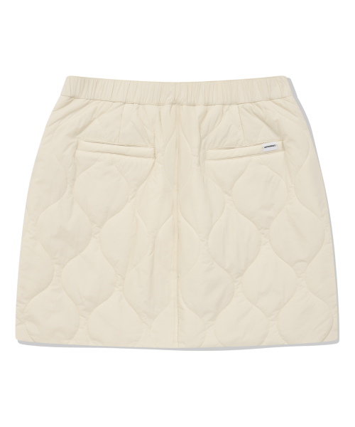 Women's Quilted Mini Skirt Ivory