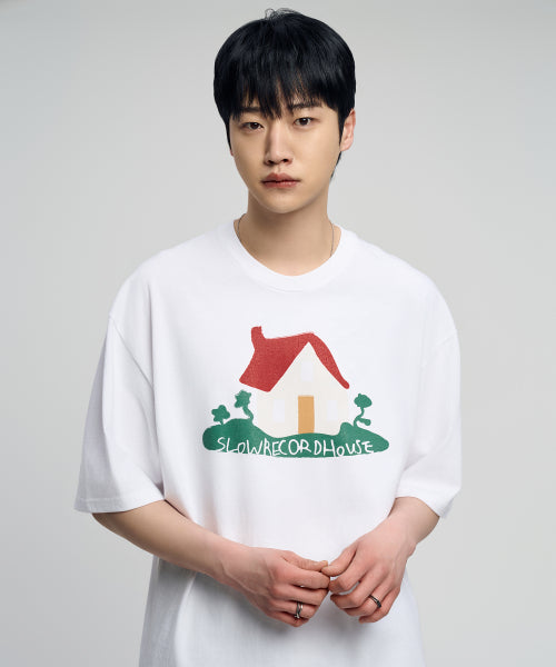 House Short Sleeve T-Shirt_White