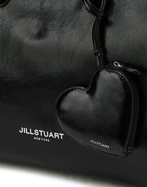 [Jelly Bag] Black Glossy Leather Shoulder and Crossbody Bag (Storage for 15-inch Laptop)