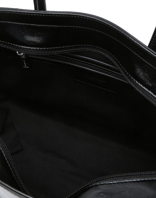[Jelly Bag] Black Glossy Leather Shoulder and Crossbody Bag (Storage for 15-inch Laptop)