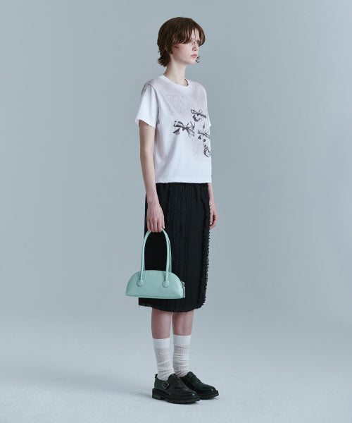 BESSETTE SHOULDER_mint glossy plain