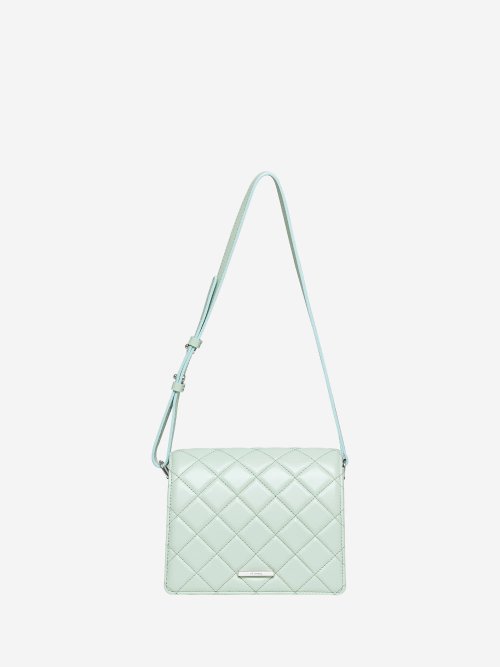 Quilted shoulder bag green