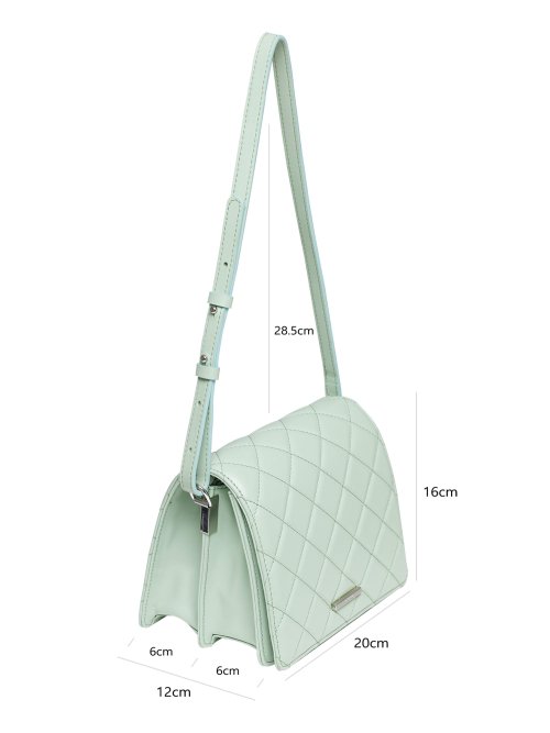 Quilted shoulder bag green