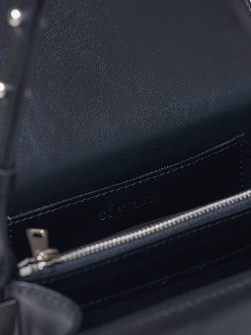 Quilted shoulder bag black