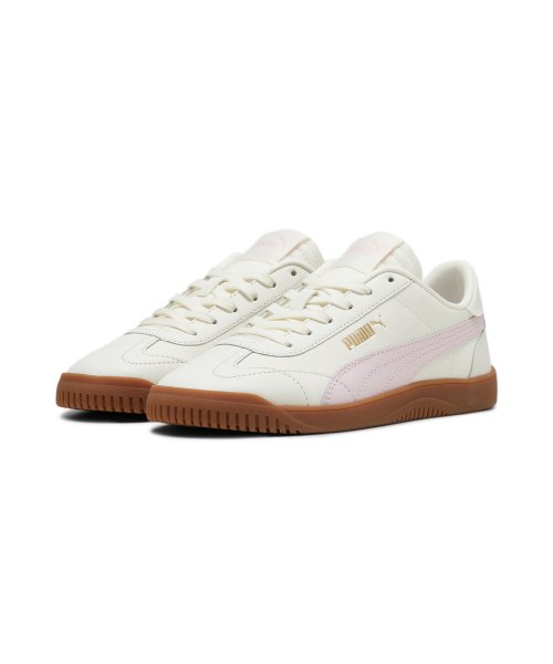 Puma Club 5v5 Nubuck - Warm White: Pink: Gold / 389406-10