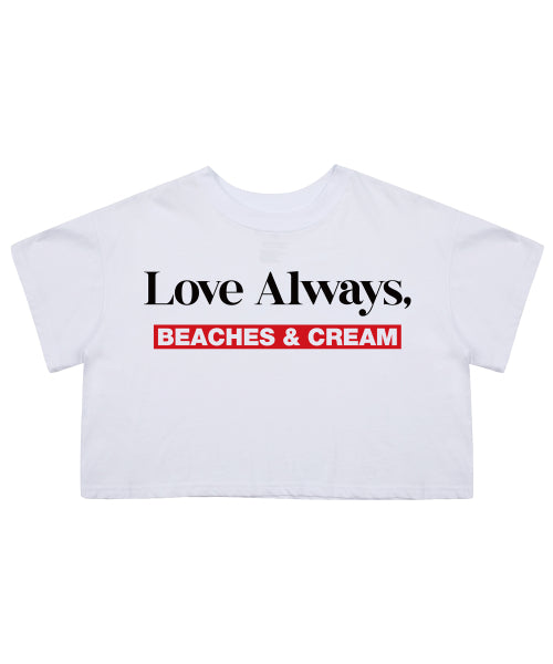 [CROP FIT]LOVE ALWAYS SHORT SLEEVES-WHITE