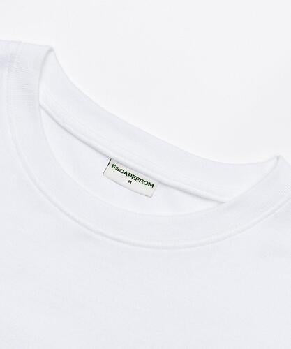 Hologram Necrophobia Print T-Shirt White