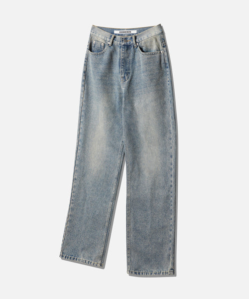 SDP Minimal Straight Denim Pants Medium Blue