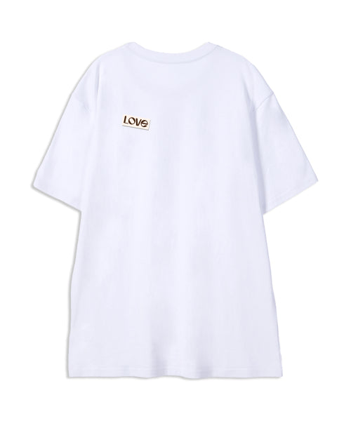 [COLLAGE]LOOSE FIT Round Neck Short Sleeve T-shirt_White