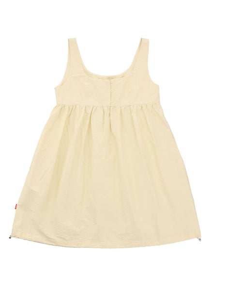 W SQUARE SHIRRING ONE-PIECE [3 COLOR]