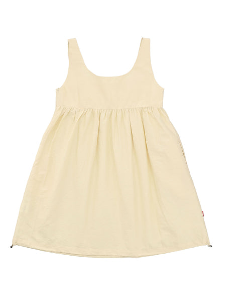 W SQUARE SHIRRING ONE-PIECE [3 COLOR]