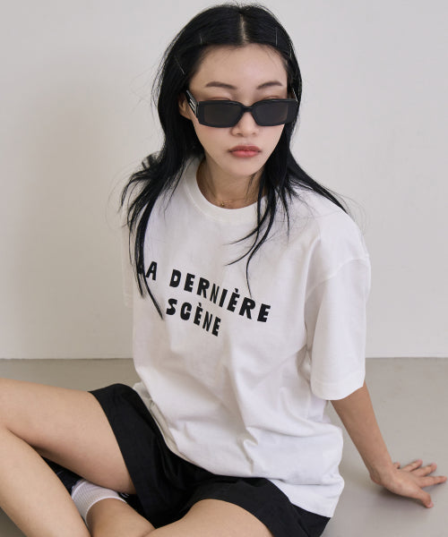 [UNISEX] LDS Lettering Short Sleeve T-Shirt (CREAM WHITE)