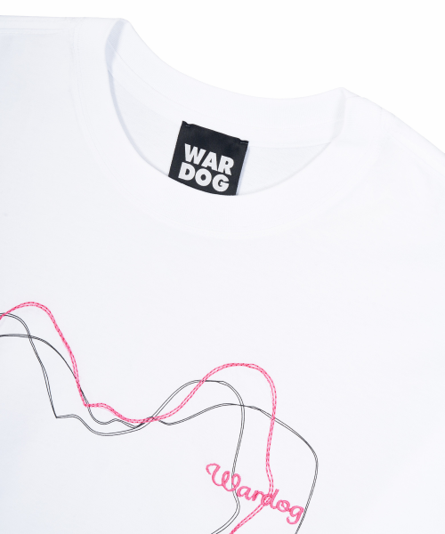 Line drawing t-shirt white