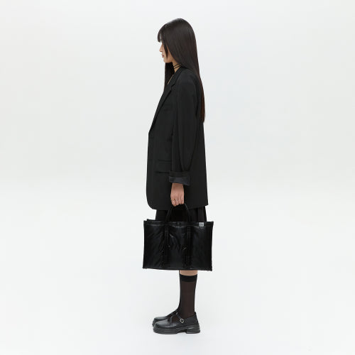 TOTE BRIEF 001 WIDE M Glossy Black