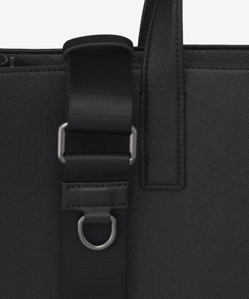 레더 브리프 토트백