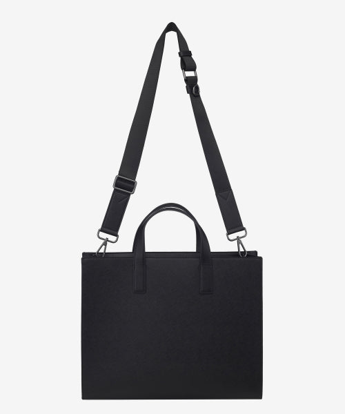 레더 브리프 토트백