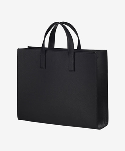 레더 브리프 토트백