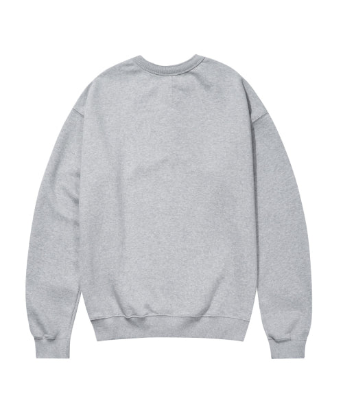 [M~4XL] 헨리넥 세미오버 맨투맨_멜란지 그레이