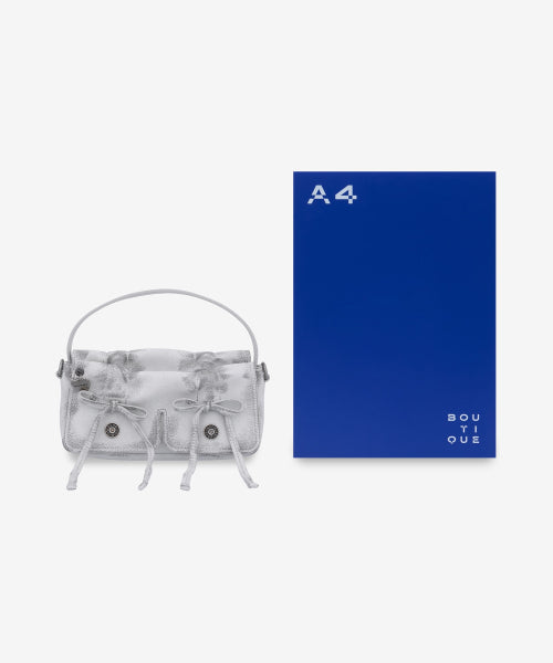 마이크로 멀티포켓 빈티지 토트백 - 화이트:그레이 / A10386AHX